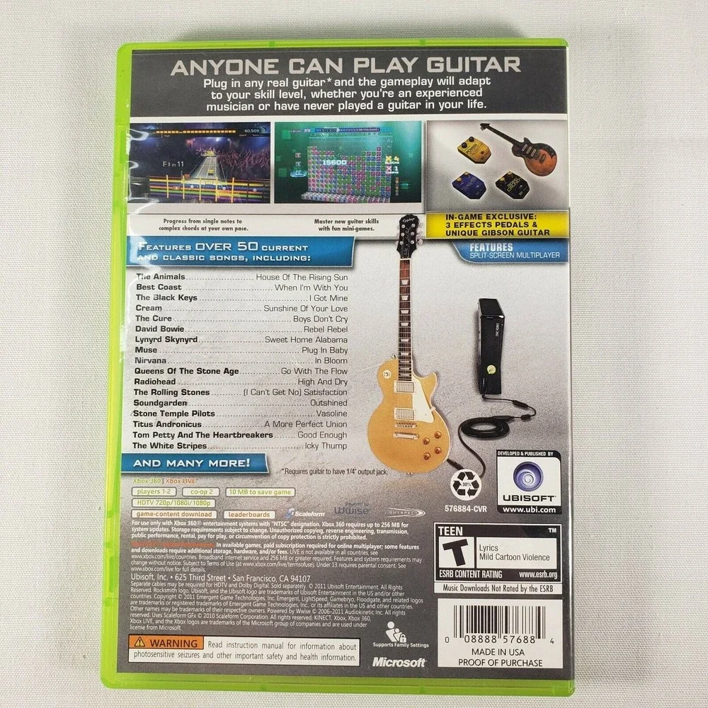 Rocksmith:‎ Best Buy Exclusive Edition Xbox 360 (2011) w/ Manual & Inserts EUC